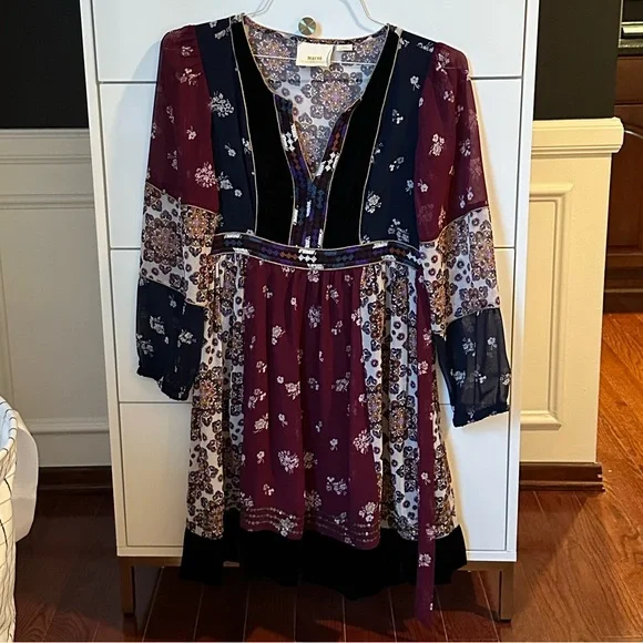 Anthropologie deep purple dress - Picture 2 of 4